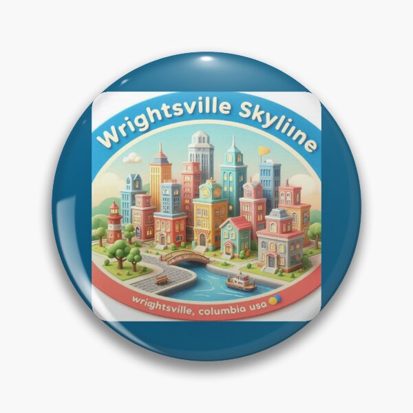 Item preview, Skyline Label  Label Text WRIGHTSVILLE, COLUMBIA USA   designed and sold by PaintMeWorld.