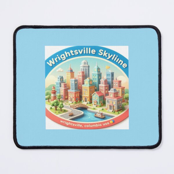 Item preview, Skyline Label Label Text WRIGHTSVILLE, COLUMBIA USA designed and sold by PaintMeWorld.