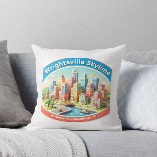 Item preview, Skyline Label  Label Text WRIGHTSVILLE, COLUMBIA USA   designed and sold by PaintMeWorld.