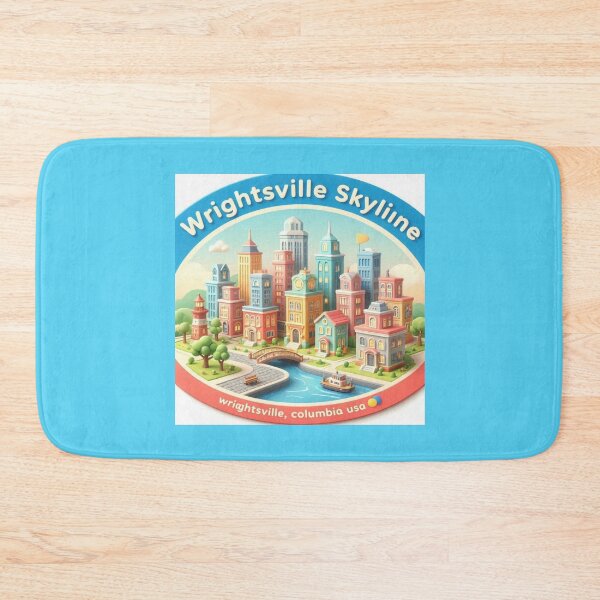 Item preview, Skyline Label  Label Text WRIGHTSVILLE, COLUMBIA USA   designed and sold by PaintMeWorld.
