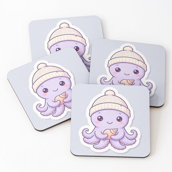 Item preview, Cute Octopus in Beanie Sticker Kawaii Sea Creature Art designed and sold by VoidmarkStudio.