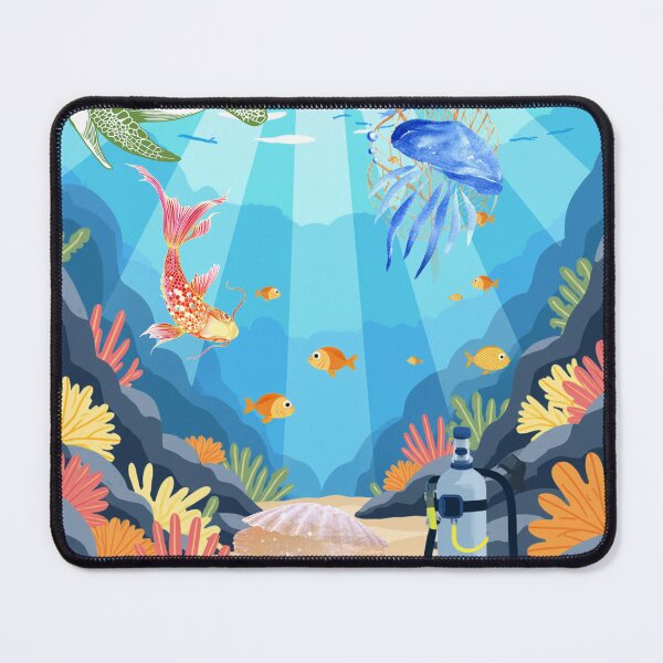Item preview, Cute Underwater Ocean Illustration – Sea Life Aesthetic Art | Colorful Marine Design designed and sold by Emianartstudio.