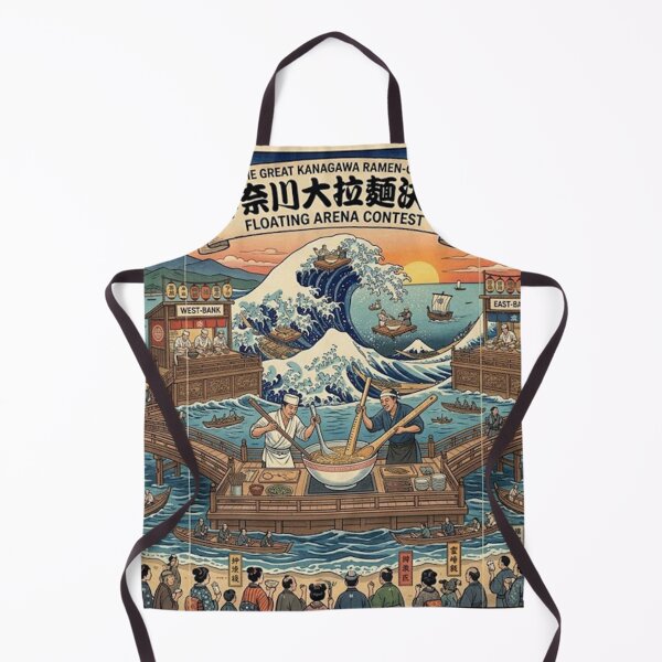 Item preview, Poster the great ramen off kanagawa designed and sold by merlinesalibel.