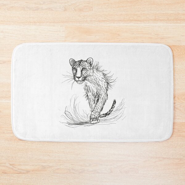 Item preview, Stylized Pencil Tiger Sketch Fierce Wild Cat Art designed and sold by DesignByNoir.