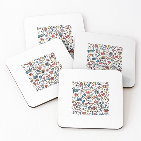 Item preview, Cute Colorful Kawaii Doodle Art Patterns designed and sold by Maewie.