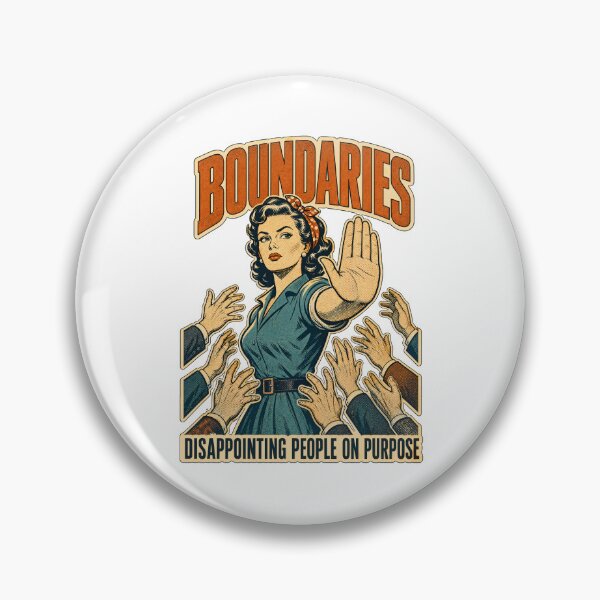 Item preview, Boundaries Funny Sarcastic Vintage Retro Humor designed and sold by journeyengine.