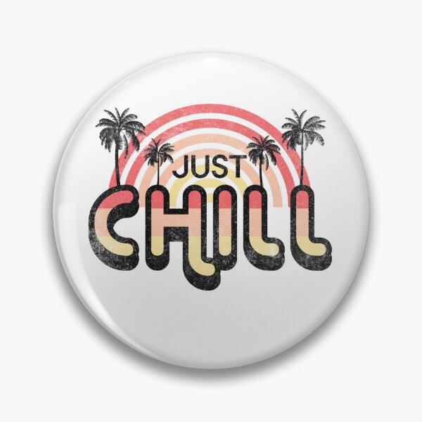 Item preview, Just Chill Retro Vintage Beach Sunset Palm Trees designed and sold by The secret storage room.