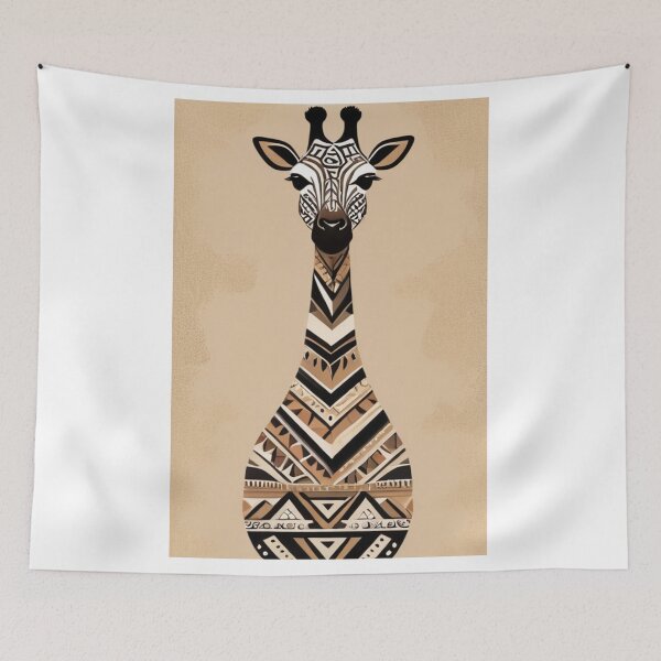 Item preview, Art - Adorned Giraffe, Modern African Inspiration designed and sold by DoodyPets.