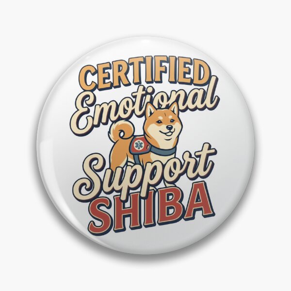 Item preview, Certified Emotional Support Shiba Vintage Retro Shiba Inu Funny Dog Design designed and sold by urbinet.