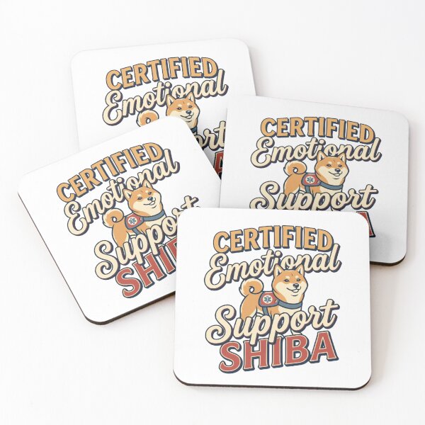 Item preview, Certified Emotional Support Shiba Vintage Retro Shiba Inu Funny Dog Design designed and sold by urbinet.