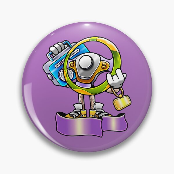 Item preview, Cool Steering Wheel Cartoon Character Illustration designed and sold by Lexkon Liu's art.
