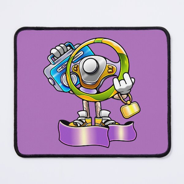Item preview, Cool Steering Wheel Cartoon Character Illustration designed and sold by Lexkon Liu's art.