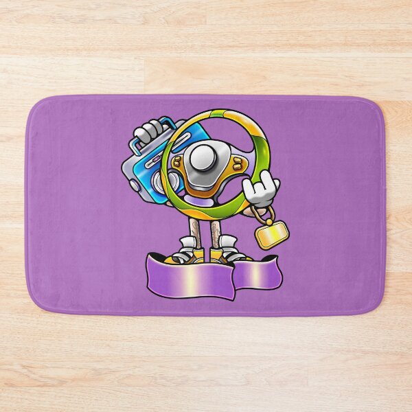 Item preview, Cool Steering Wheel Cartoon Character Illustration designed and sold by Lexkon Liu's art.