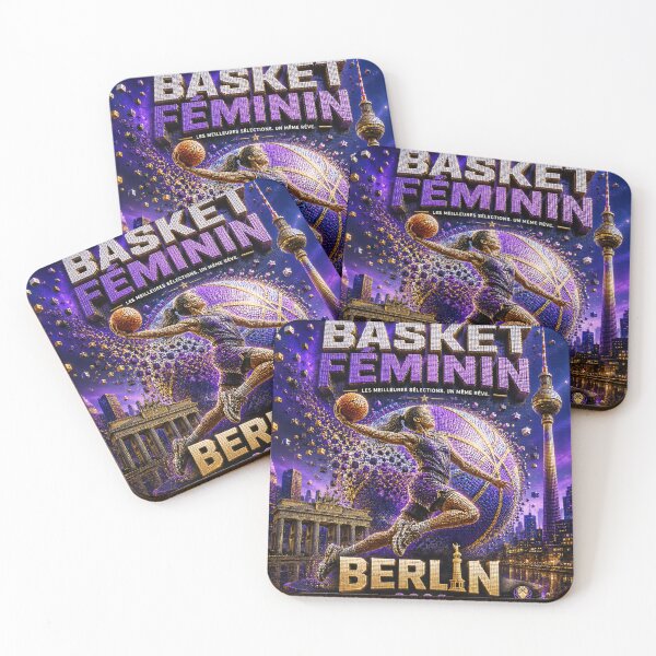 Artikelvorschau, 3D Mikro-Mosaik T-Shirt –Frauen-Basketball-Weltmeisterschaft Berlin 2026 entworfen und verkauft von JcAbstractArt.