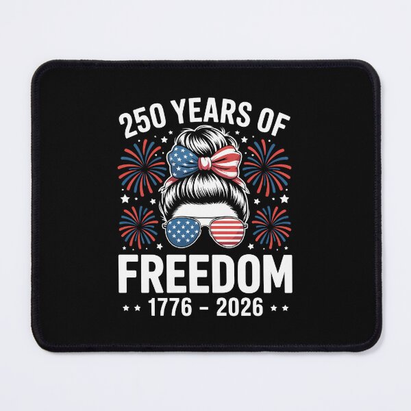 Item preview, USA 250th Anniversary Messy Bun Women Celebrate 1776 2026 designed and sold by sailorjessiArt.