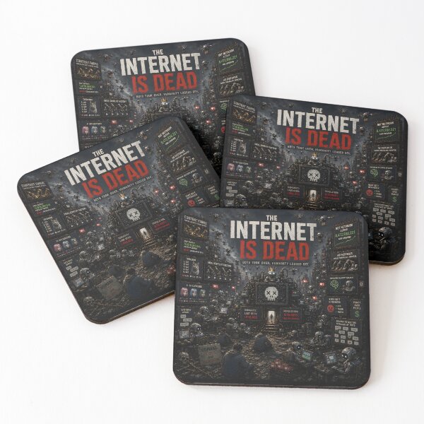 Item preview, The Internet Is Dead – Bots Took Over The Web | Retro Dystopian Art designed and sold by RockyMemes.