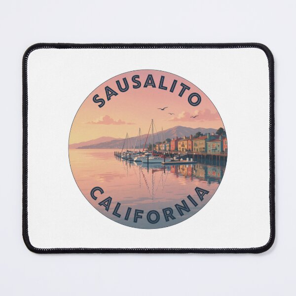 Item preview, Sausalito California: Marina Sunset Badge designed and sold by CircinusStore.