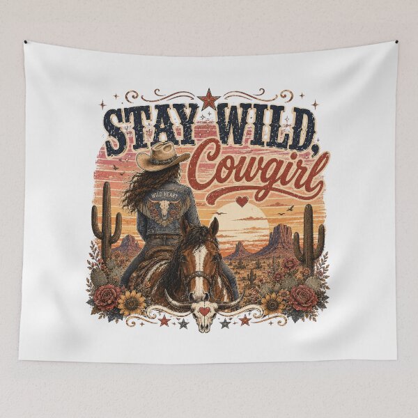 Item preview, Stay Wild, Cowgirl designed and sold by Side Quest Co..