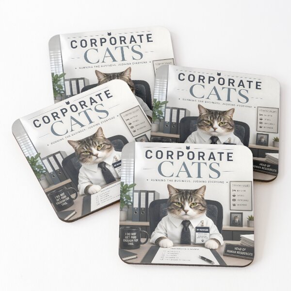 Item preview, Corporate Cats – Running the Business | Funny HR Manager Office Cat designed and sold by RockyMemes.