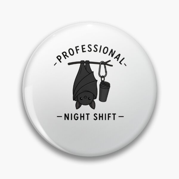 Item preview, Professional Night Shift – Cute Bat Coffee Humor Design designed and sold by MotylekAnia.