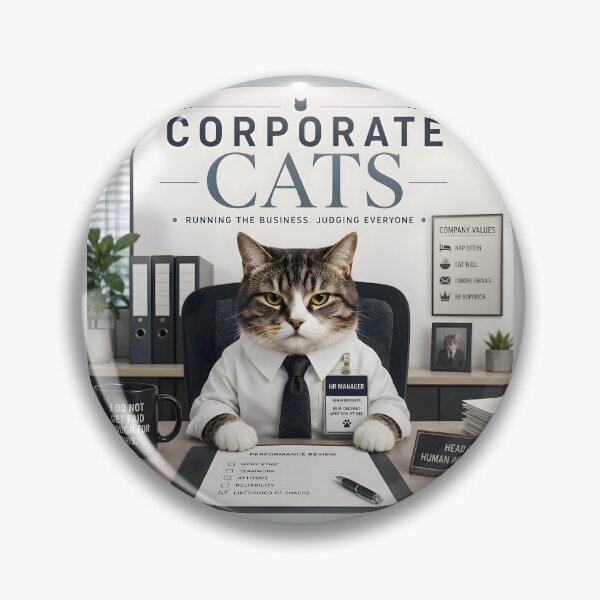 Item preview, Corporate Cats – Running the Business | Funny HR Manager Office Cat designed and sold by RockyMemes.