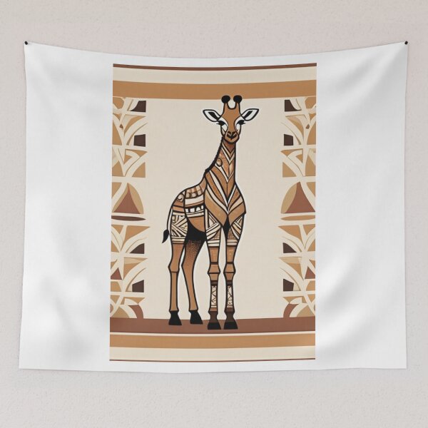 Item preview, Art - Afro-Bohemian Style Giraffe, Modern African Influence designed and sold by DoodyPets.