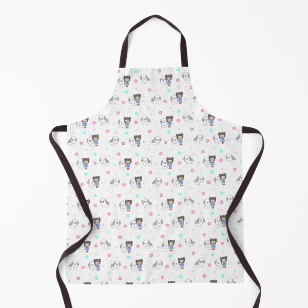 Item preview, Girl Hugging Old English Sheepdog Seamless Pattern designed and sold by nuchz.