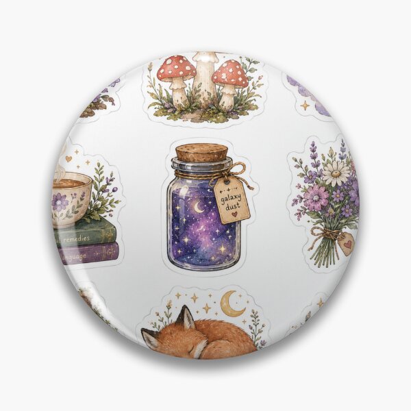 Item preview, Cottagecore Whimsical Sticker Pack designed and sold by NoorNestCo.