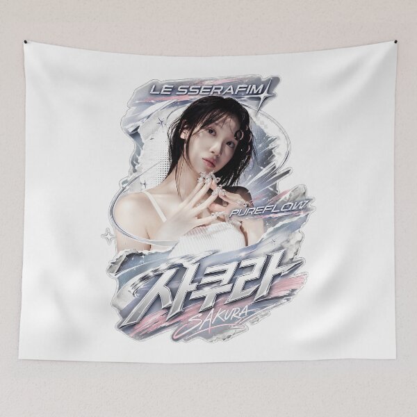 Item preview, Sakura PUREFLOW Floral Kpop Girl Group Fan Art designed and sold by Valereekmerch.