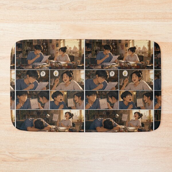 Item preview, Student Life Cozy Reading Room Comic Print designed and sold by Grafititee.