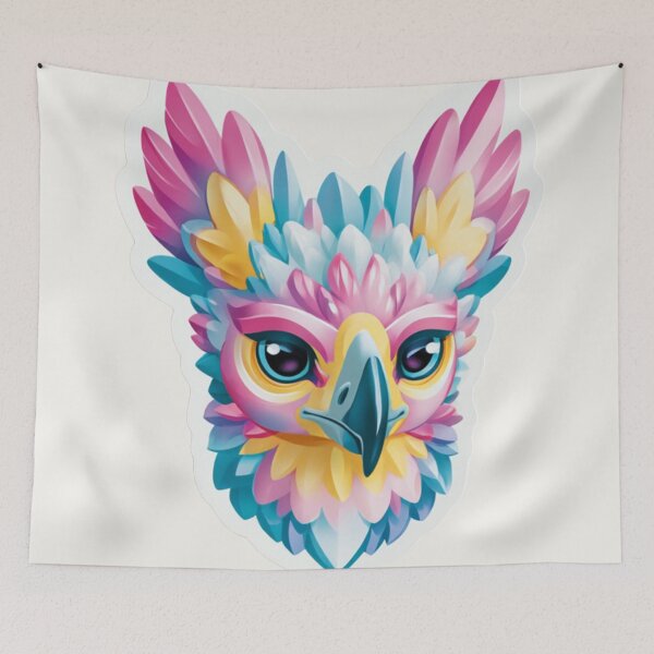 Item preview, Vibrant Harpy Eagle Fantasy Head designed and sold by The Digital Compass.