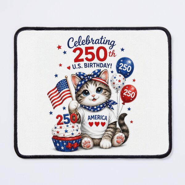 Item preview, Patriotic Cat Celebrating USA 250th Birthday  designed and sold by PatrioticPaws250.