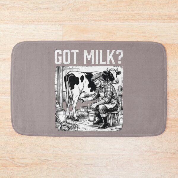 Item preview, Got Milk? – Vintage Farmer Milking Cow Woodcut Illustration designed and sold by RaresS.