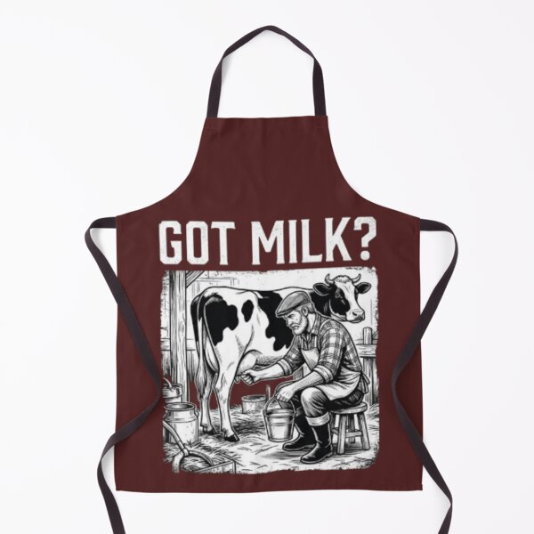 Item preview, Got Milk? – Vintage Farmer Milking Cow Woodcut Illustration designed and sold by RaresS.