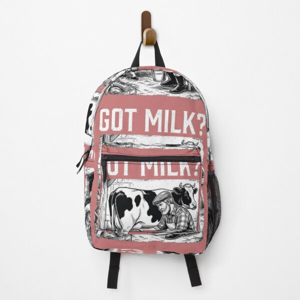 Item preview, Got Milk? – Vintage Farmer Milking Cow Woodcut Illustration designed and sold by RaresS.