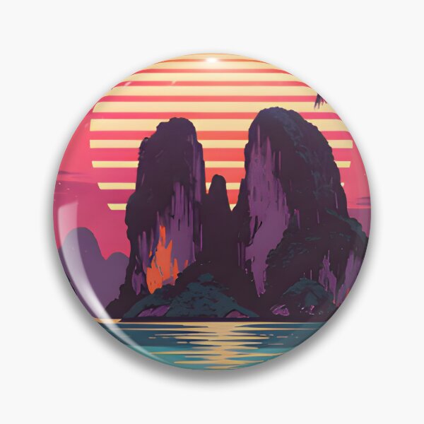 Item preview, Railay Beach Thailand Vintage Travel Poster Tropical Coastal Wall Art designed and sold by Spirit of Siam.