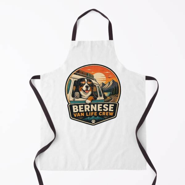 Item preview, Bernese Van Life Crew Retro Dog Travel Badge designed and sold by Innersoul studio.