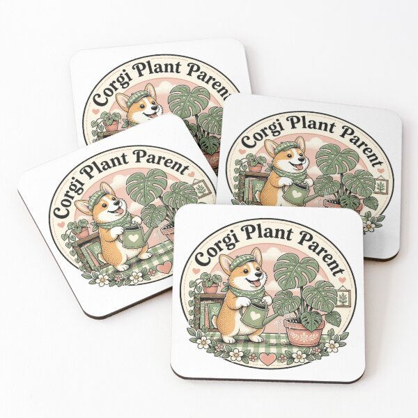 Item preview, Corgi Plant Parent Vintage Cottagecore Gardening Badge designed and sold by The Curio Cabinet.