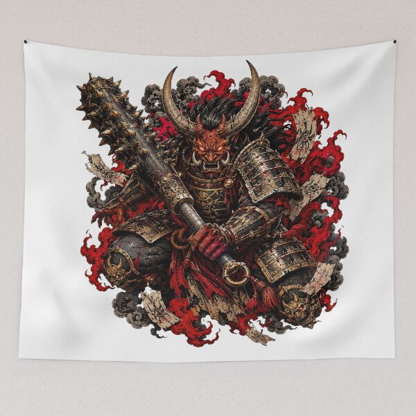 Item preview, Oni Samurai Demon Warrior Art designed and sold by Rui Huang.