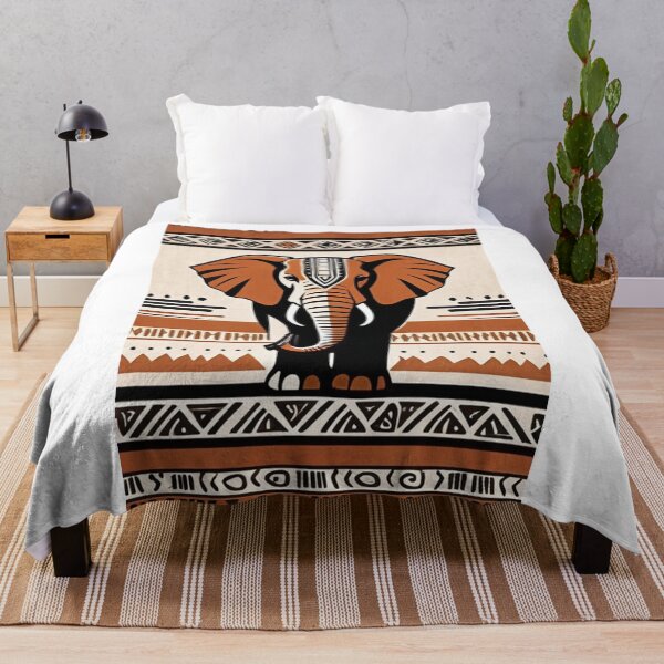 Item preview, Art - Elephant with African Motifs, Bohemian Aesthetic designed and sold by DoodyPets.