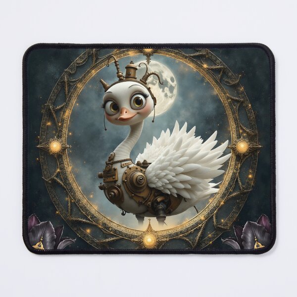 Item preview, Moonlit Clockwork Swan – Keeper of Curious Dreams designed and sold by nicky2342.