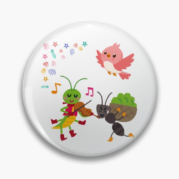 Item preview, Cute Garden Friends – Dancing Grasshopper & Ant Illustration designed and sold by Emianartstudio.