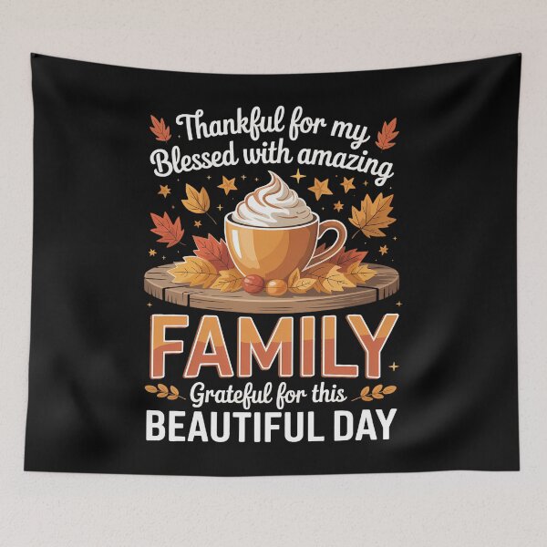 Item preview, Thankful Blessed Grateful Thanksgiving Family designed and sold by sailorjessiArt.
