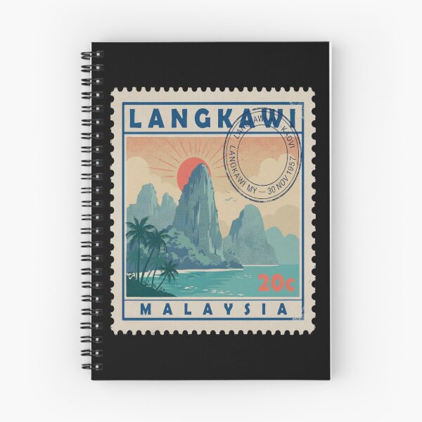 Item preview, Langkawi Malaysia Coastal Postage Stamp Travel Sticker designed and sold by stickercuffs.
