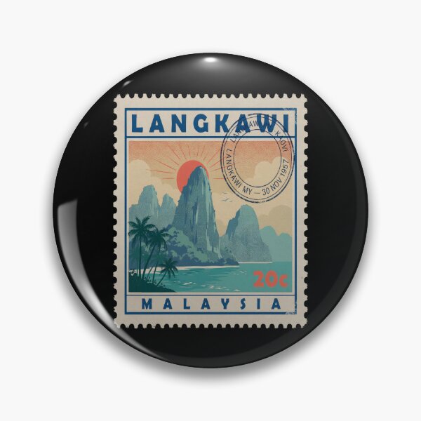 Item preview, Langkawi Malaysia Coastal Postage Stamp Travel Sticker designed and sold by stickercuffs.