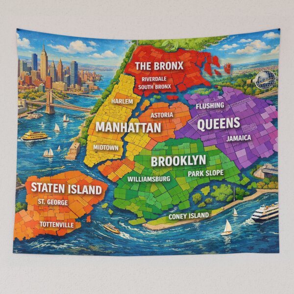 Item preview, City map of the boroughs designed and sold by Sigtrix.