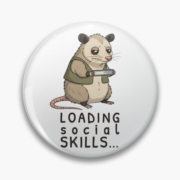 Item preview, Loading Social Skills – Introvert Mental Buffering Humor designed and sold by ChernotytskaArt.