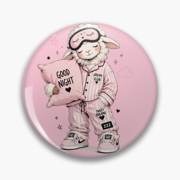 Item preview, Sleepy Little Sheep Pink Pajamas designed and sold by EsenciaZen.