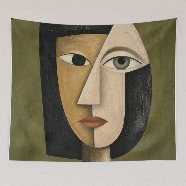 Item preview, Earth Cubism Abstract Face designed and sold by savanacray.