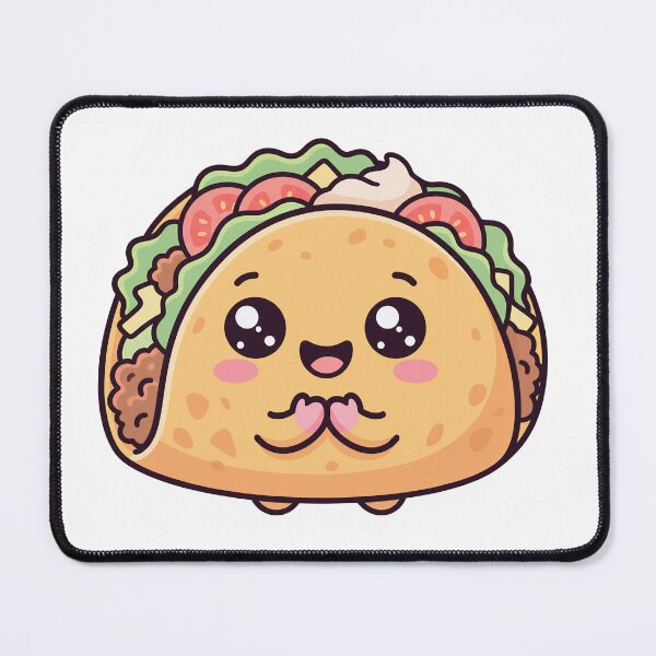 Item preview, Adorable Kawaii Taco with Smiling Face Sticker designed and sold by HoloHugDesigns.